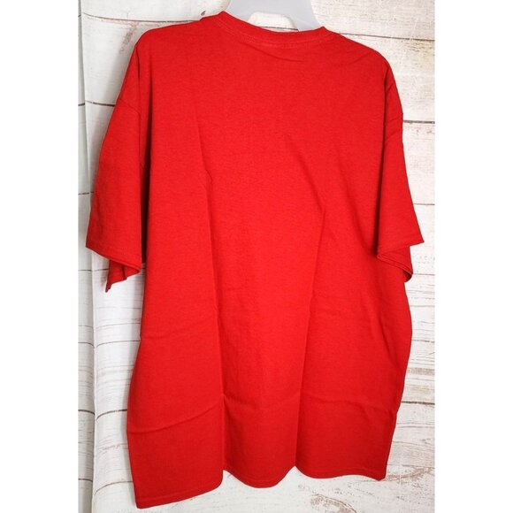 Delta Pro Weight Red XL Crew Neck Short Sleeve Dragon Graphic Cotton Men T-Shirt - Picture 11 of 13